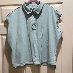 Peach Love California Light seafoam Knit Top Large